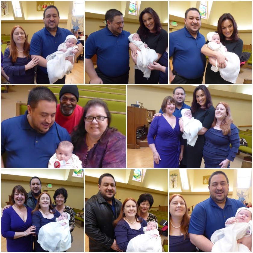 Christening portraits collage